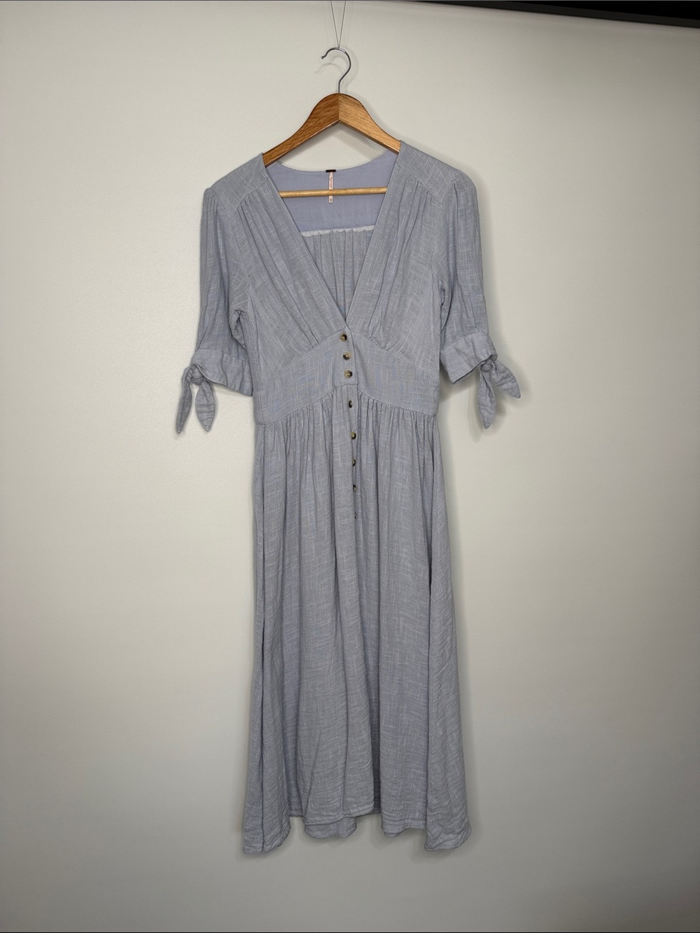 Free People Light Blue Love of My Life Midi Dress XS